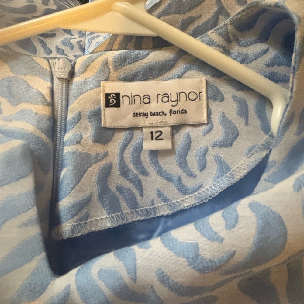 Nina Raynor Light Blue Patterned Dress